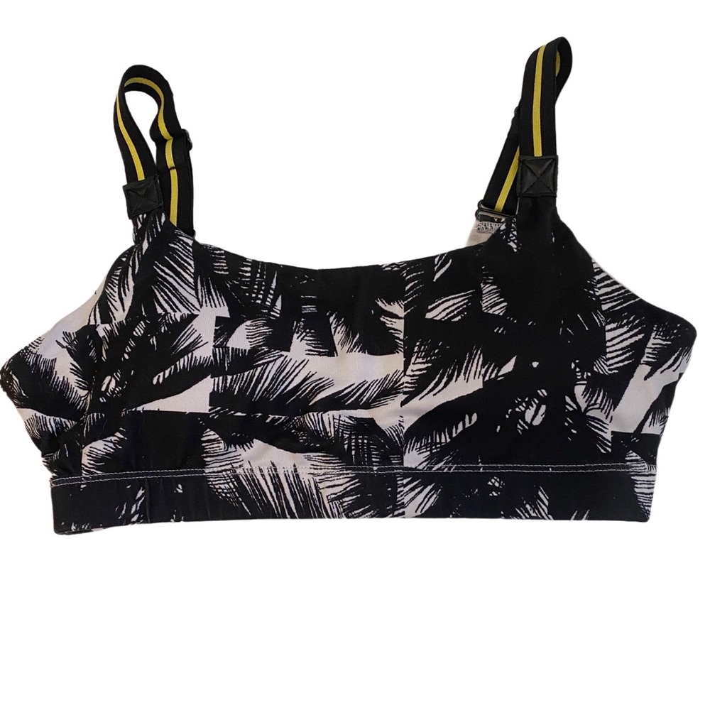 Fabletics Black and Gray Sports Bra Size S